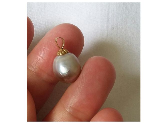 inconnue Tahitiperlen-Anhänger mit GOLD-Bügel 18 K (750 E) - Ansicht 5