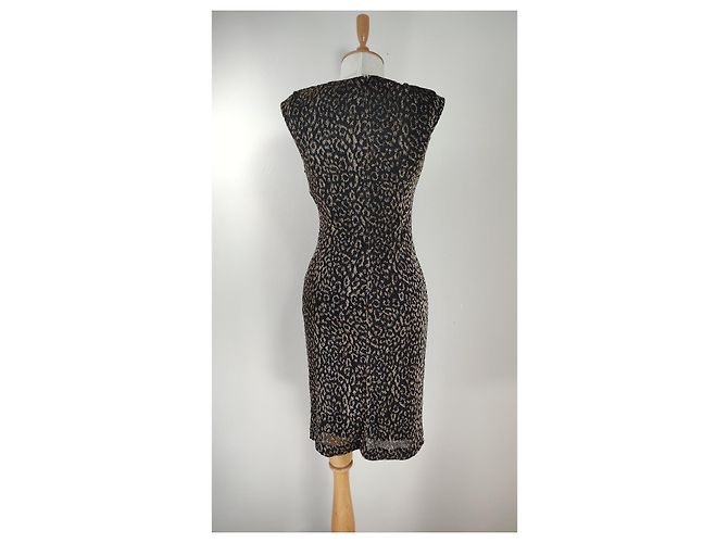 Abito Vince Camuto Nero e Oro in Nylon D'oro - vista 3