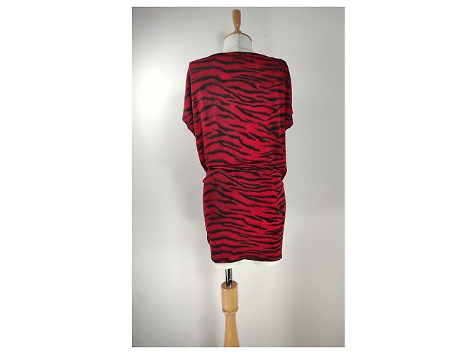 Michael Kors Kleid Zebra Muster Rot Schwarz - Ansicht 5