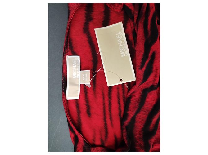 Michael Kors Kleid Zebra Muster Rot Schwarz - Ansicht 6