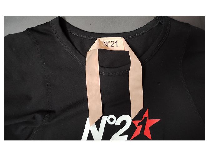Camiseta de algodón negra No 21 Negro Multicolor - vista 3