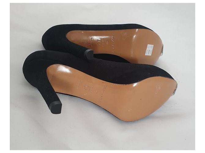 Pura Lopez Pumps aus schwarzem Wildleder 37 - Ansicht 5