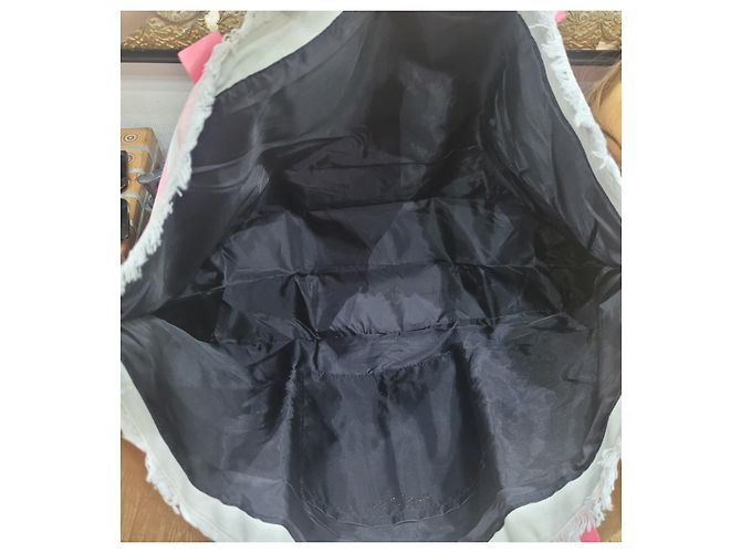 Autre Marque Victoria's Secret borsa tote bag righe Rosa Bianco - vista 3