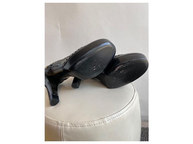 Gucci Pumps aus schwarzem Leder 10,5cm Absatz - Ansicht 4