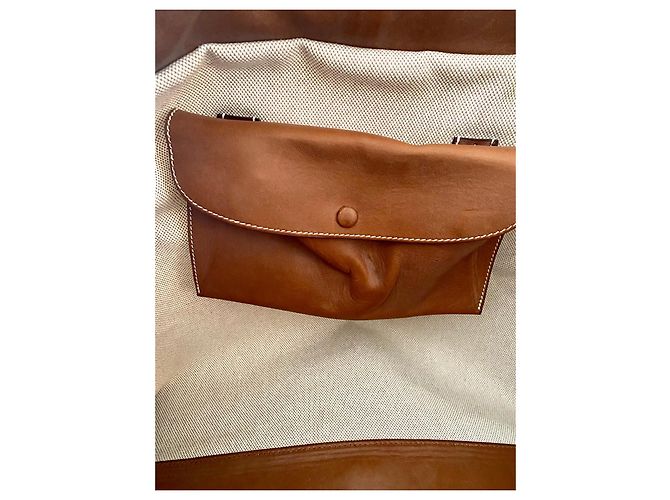 Borsa da viaggio Hermès Evelyne in tela di cotone Multicolore - vista 9