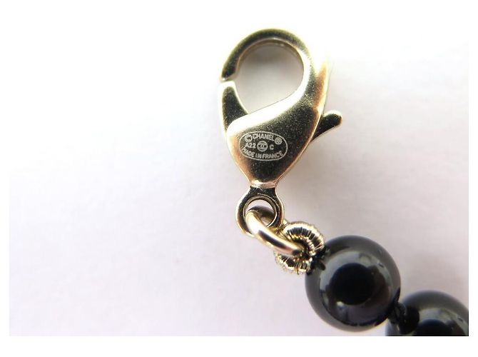 NEUE CHANEL HALSKETTE LOGO CC ZWEIFARBIGE PERLEN 2022 PERLENKETTE Golden - Ansicht 3