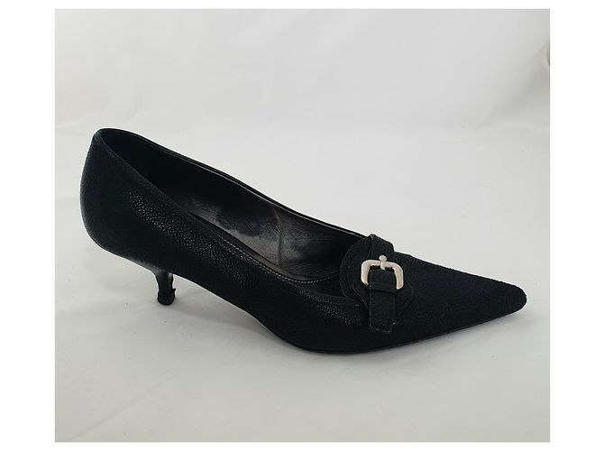 Tacchi Prada in pelle neri Taglia 39.5 Nero - vista 2