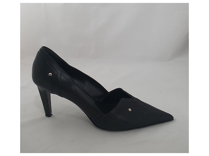 Jil Sander Leder Pumps Schwarz Größe 39.5 - Ansicht 4