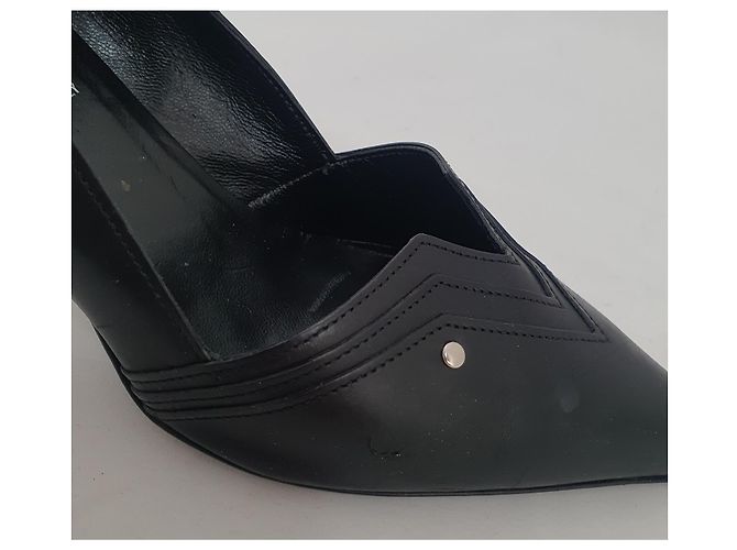 Jil Sander Leder Pumps Schwarz Größe 39.5 - Ansicht 8