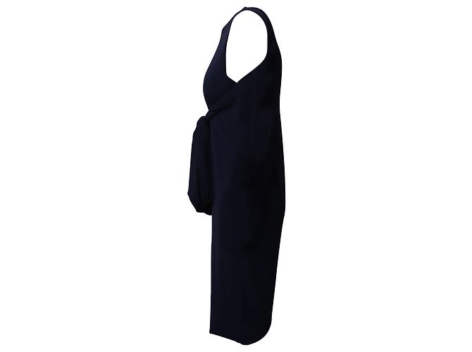 Vestido sin mangas con cinturón en acetato azul marino de Red Valentino - vista 2