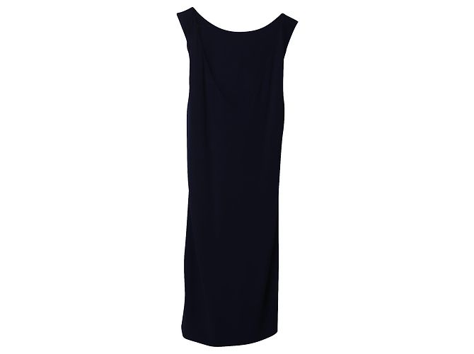 Vestido sin mangas con cinturón en acetato azul marino de Red Valentino - vista 5