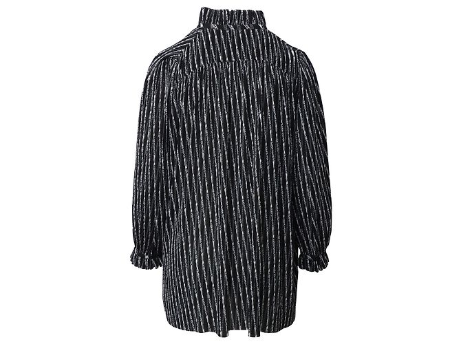 Balenciaga Electric Plissee-Bluse mit Logo-Print aus mehrfarbigem Polyester - Ansicht 3