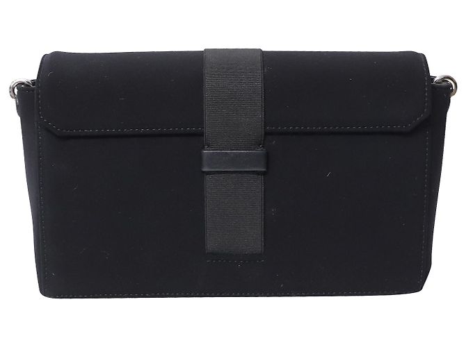 Christopher Kane Borsa a Tracolla Devine con Cristalli in Neoprene Nero - vista 5