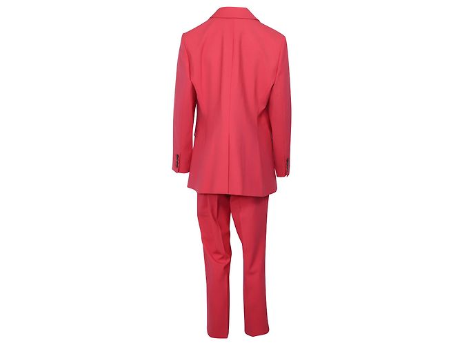 Conjunto blazer Theory Etiennette e calça Treeca em lã rosa - vista 3