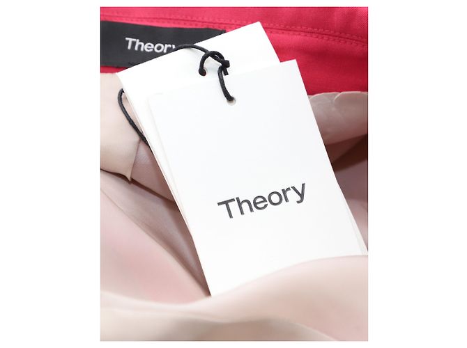 Conjunto blazer Theory Etiennette e calça Treeca em lã rosa - vista 5