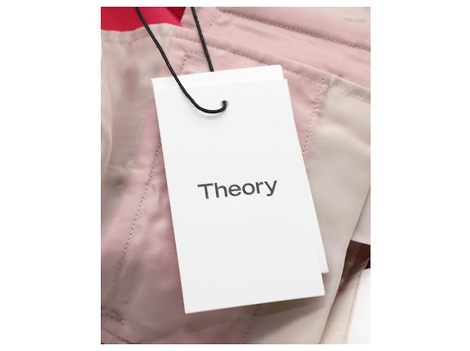 Conjunto blazer Theory Etiennette e calça Treeca em lã rosa - vista 7