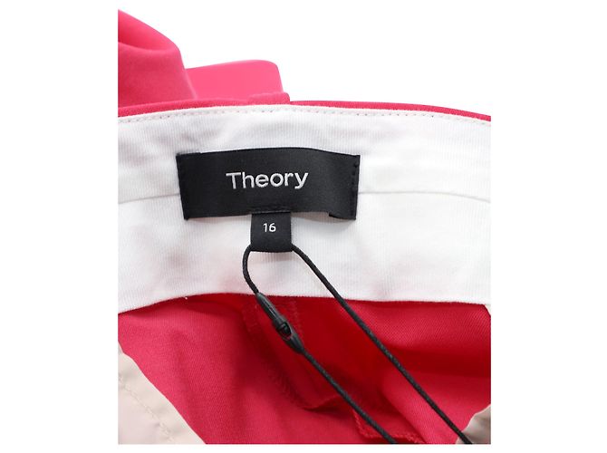 Conjunto blazer Theory Etiennette e calça Treeca em lã rosa - vista 8