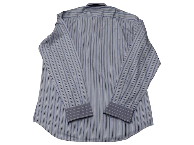 Camicia Buttondown Etro Rigata in Cotone Blu - vista 2