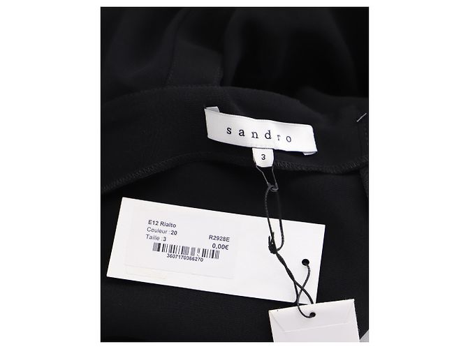 Sandro Paris Rialto Minikleid aus schwarzem Polyester - Ansicht 4