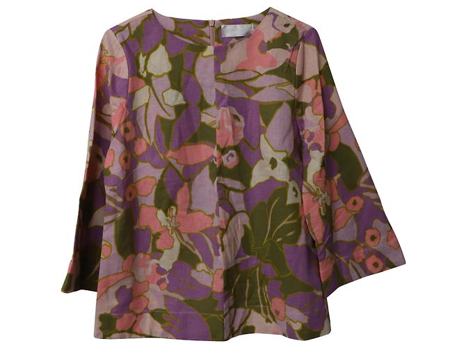 Zimmermann Camicetta a fiori Zimmerman in lino multicolore Stampa python - vista 4