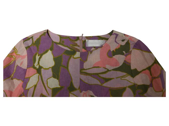 Zimmermann Camicetta a fiori Zimmerman in lino multicolore Stampa python - vista 6