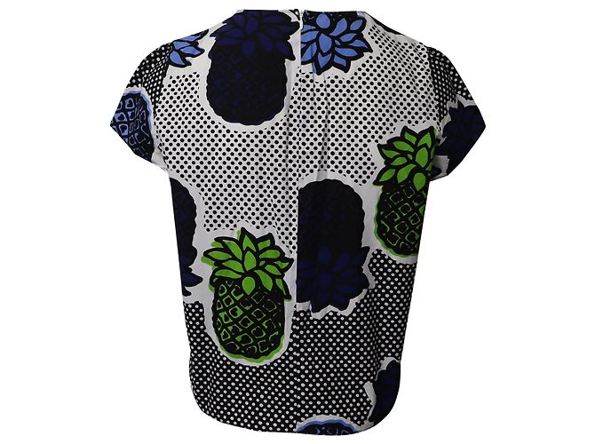 Top Moschino Stampa Ananas in Cotone Multicolor Stampa python - vista 3