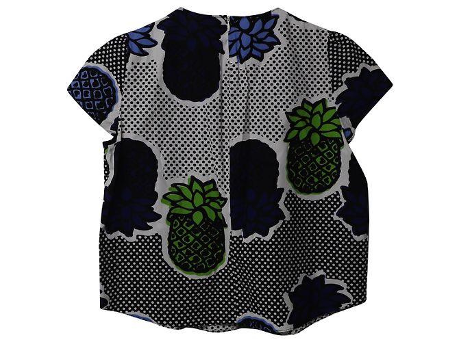 Top Moschino Stampa Ananas in Cotone Multicolor Stampa python - vista 5