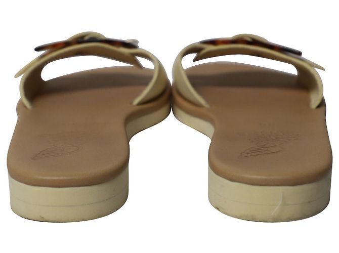 Ancient Greek Sandals Sandali Aglaia della Grecia Antica in Pelle Bianca - vista 4
