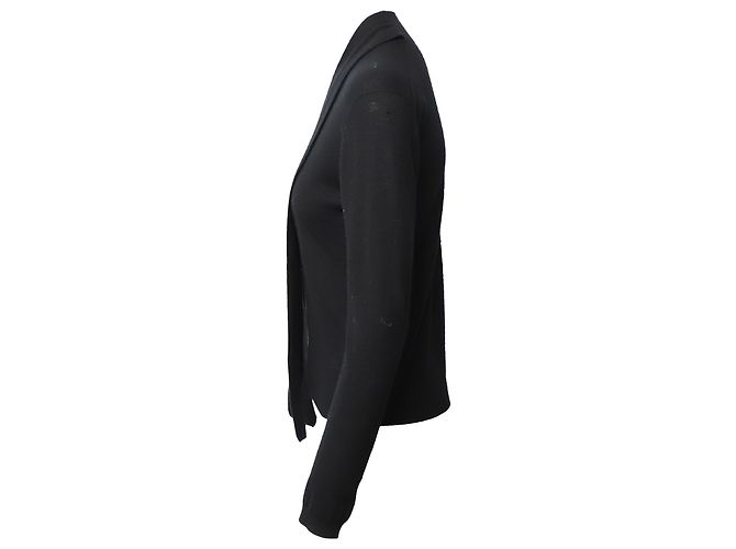Burberry-Pullover mit angenähtem Schal aus schwarzem Kaschmir - Ansicht 3
