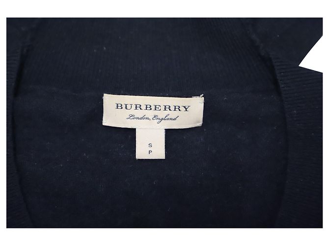 Burberry-Pullover mit angenähtem Schal aus schwarzem Kaschmir - Ansicht 7