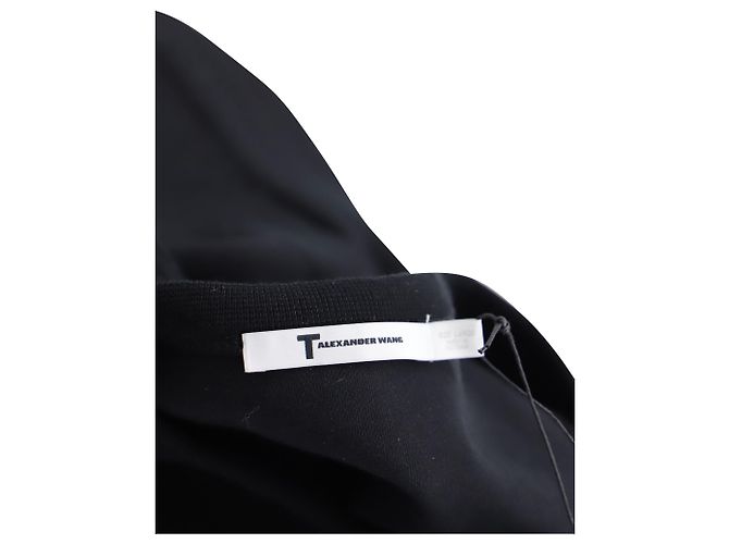 T By Alexander Wang T di Alexander Wang Abito aderente e svasato in rayon nero - vista 3
