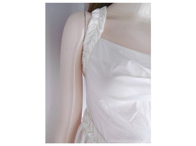 Vestido Yves Saint Laurent Left Bank Blanco - vista 3