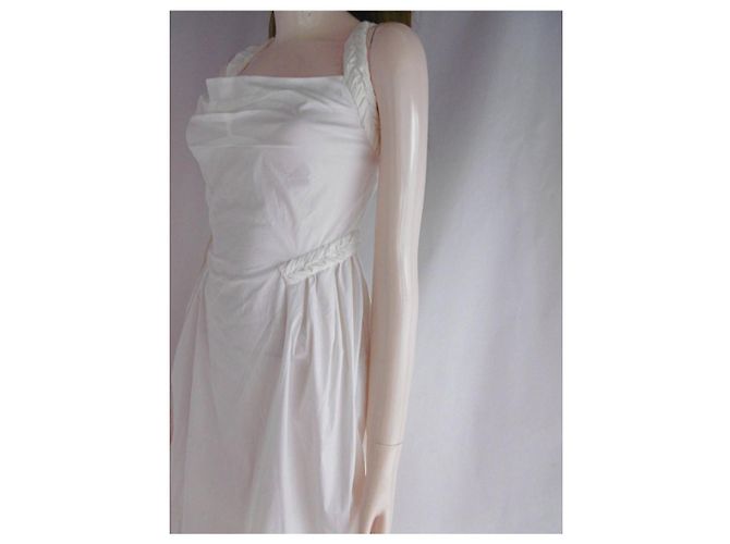 Vestido Yves Saint Laurent Left Bank Blanco - vista 4