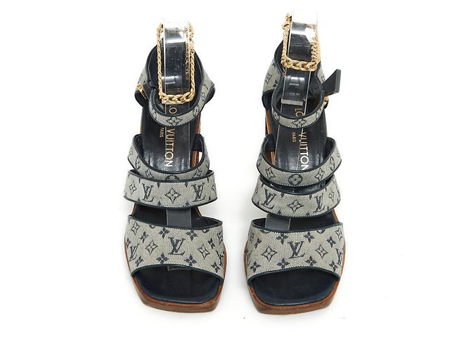 Louis Vuitton CATENA PER CAVIGLIA MONOGRAM BLU EU38 - vista 2