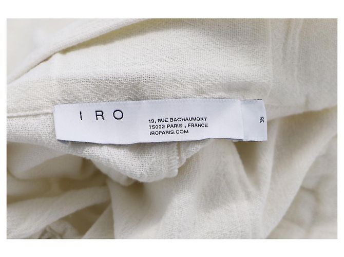 Calça IRO cintura alta em algodão branco - vista 4