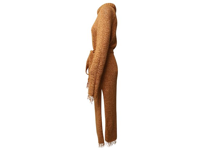 Nanushka Kaize Strickkleid aus orangefarbenem Polyester - Ansicht 2