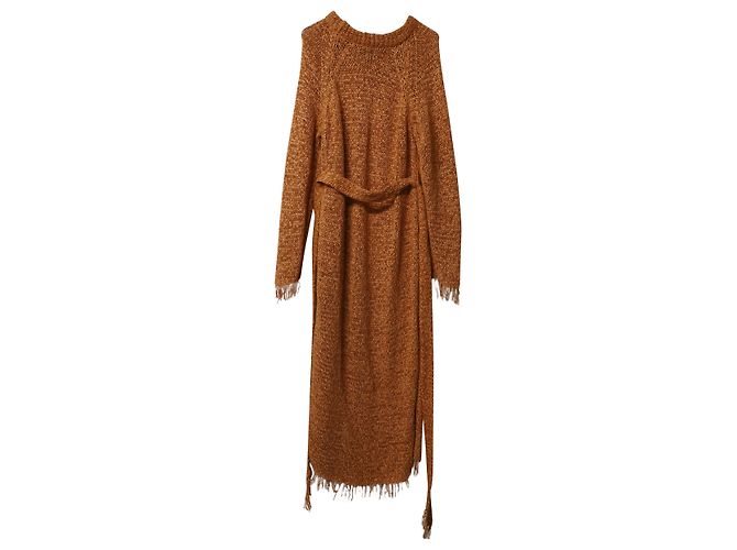 Nanushka Kaize Strickkleid aus orangefarbenem Polyester - Ansicht 4