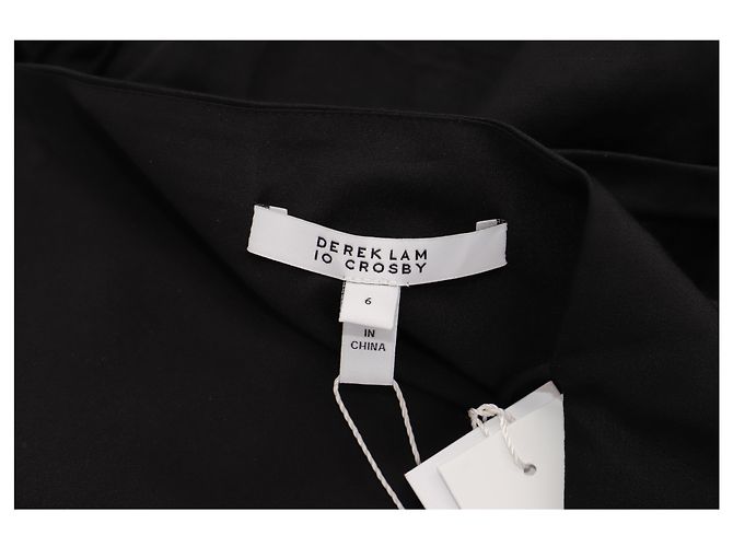 Derek Lam 10 Mini abito Crosby Cami con balze in viscosa nera Nero - vista 4