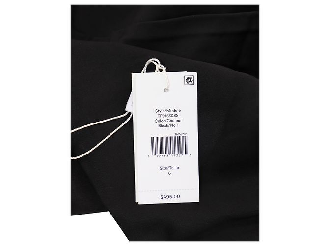 Derek Lam 10 Mini abito Crosby Cami con balze in viscosa nera Nero - vista 5