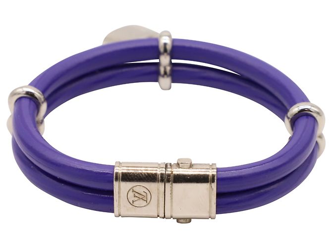 Pulsera Keep It Twice Lock de Louis Vuitton en charol morado Púrpura - vista 2