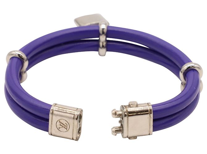 Pulsera Keep It Twice Lock de Louis Vuitton en charol morado Púrpura - vista 3