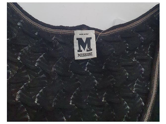 M Missoni Schwarzes Viscose Kleid Größe S Mehrfarben - Ansicht 5
