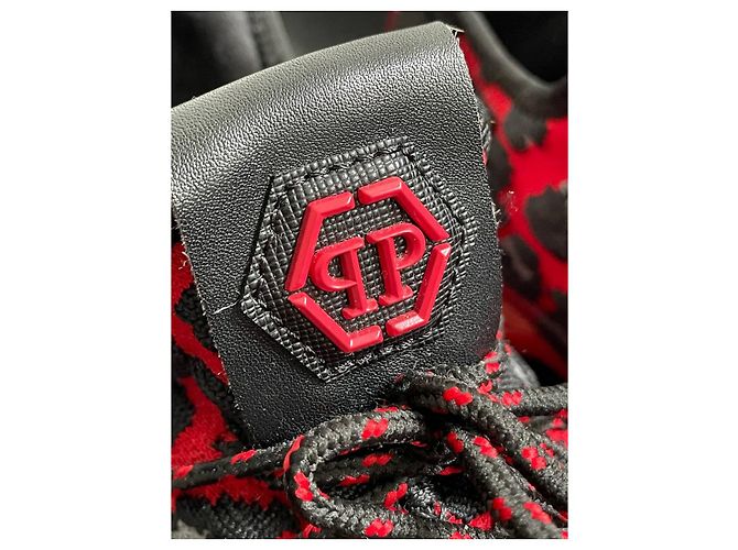 Philipp Plein Turnschuhe Neu Rot - Ansicht 3