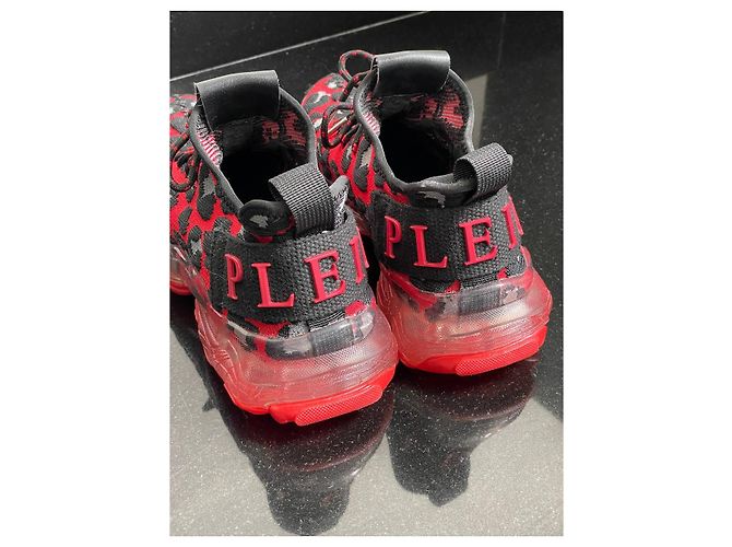 Philipp Plein Turnschuhe Neu Rot - Ansicht 4