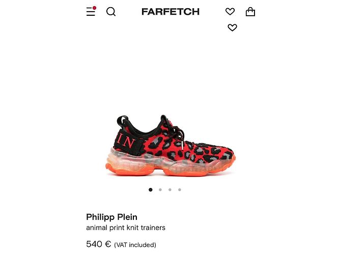 Philipp Plein Turnschuhe Neu Rot - Ansicht 8