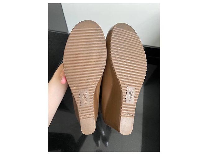 Saint Laurent Botas De Goma Nuevo Castaño Beige - vista 5