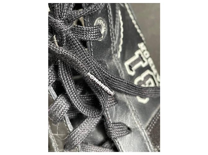Sneakers Chanel in pelle nera Taglia 41 Nero - vista 3