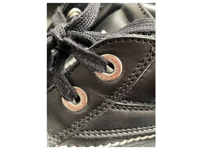 Sneakers Chanel in pelle nera Taglia 41 Nero - vista 5
