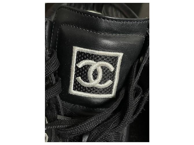 Sneakers Chanel in pelle nera Taglia 41 Nero - vista 6