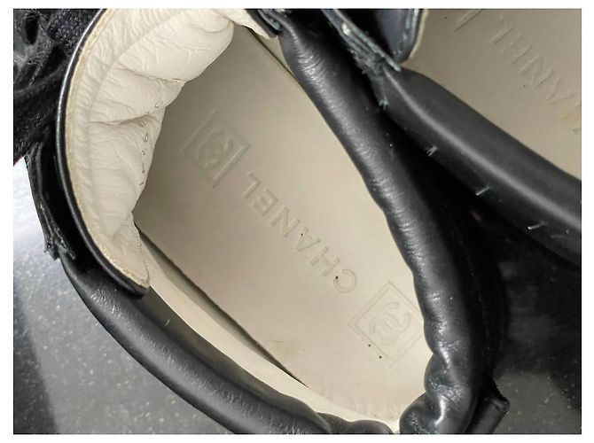 Sneakers Chanel in pelle nera Taglia 41 Nero - vista 7